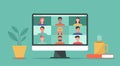 People meeting on video conference concept Royalty Free Stock Photo