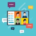 People in video conference Royalty Free Stock Photo