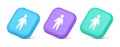 People member user button unrecognizable person human body web application 3d isometric icon