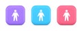 People member user button unrecognizable person human body web application 3d realistic icon