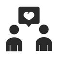 People message love community and partnership silhouette icon