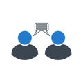 People messenger icon vector illustration on color background Royalty Free Stock Photo