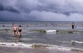 People at Mexican beach in the Pacific Ocean Royalty Free Stock Photo