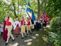 People at Midsummer celebrations Royalty Free Stock Photo