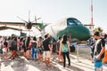 People at the military air base to visit the Portoes Abertos Ala