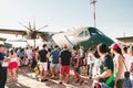 People at the military air base to visit the Portoes Abertos Ala Royalty Free Stock Photo