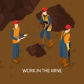 People In Mine Isometric Template