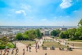 People in Montmartre stairway on a sunny day Royalty Free Stock Photo