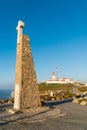 People at the monument marking Cabo da Roca as the westernmost e