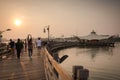 People morning activities with Beautiful morning at Love Bridge Ancol