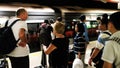 People at MRT Changi Airport Singapore Royalty Free Stock Photo