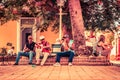 People musicians square cuba Royalty Free Stock Photo