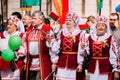 People in national Belarusian folk costume