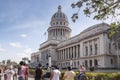 People and National Capitol of Cuba, Havana Royalty Free Stock Photo