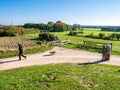 People in nature near town of Ootmarsum, Overijssel, Netherlands