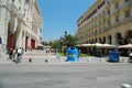 People near Aristotelous Square in Thessaloniki, Greece