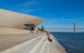 People near famous MAAT Museum