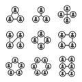 Connecting people icon set Royalty Free Stock Photo
