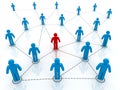 People network connections 3d illustration Royalty Free Stock Photo