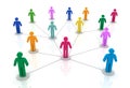 People network connections 3d illustration Royalty Free Stock Photo