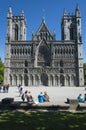 People at Nidaros Cathedral Trondheim Royalty Free Stock Photo