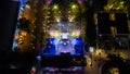 People at night open air concert aerial view Royalty Free Stock Photo