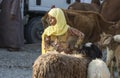 People at Nizwa goat market