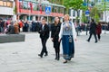 The people at norwegian constitution day during parade Royalty Free Stock Photo