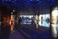 People on observation deck inside Burj Khalifa megatall skyscraper in Dubai, UAE