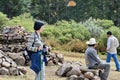 People observe Monarch Butterflies at El Rosario Monarch Butterfly Preserve