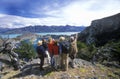 People observing Andean condors in El Calafate, Patagonia, Argentina