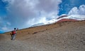 People observing the Cotopaxi volcano