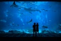 People observing fish at the aquarium 1 Royalty Free Stock Photo