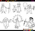 People occupations coloring page