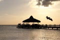 Caribbean Beach Party Sunset Scene