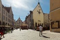 People on the Old square in Tallinn, Estonia