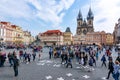 People on Old Town square in Stare Mesto, Prague, Czech Republic