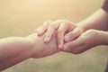 people old and young hand holding Royalty Free Stock Photo