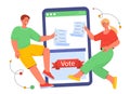 People with online election vector concept