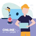 People online related Royalty Free Stock Photo