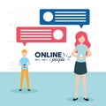 People online related Royalty Free Stock Photo