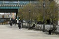 People outdoors near Yankee Stadium during COVID-19 pandemic Bronx NY