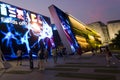 People outside the Israel Pavilion at Expo Universal Exhibition