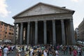 People outside the pantheon in rome, italy Royalty Free Stock Photo