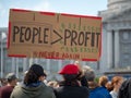 People over profit sign at March for Our Lives rally in San Francisco