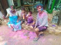 Holi celebration in Arambol, North Goa, India