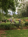 People painting in Descanso Gardens Royalty Free Stock Photo