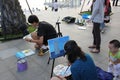 The People in the painting in SHENZHEN