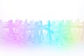 People Paper Cut Chain as Crowd or Teamwork Concept Royalty Free Stock Photo