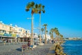 People Paphos promenade embankment Cyprus